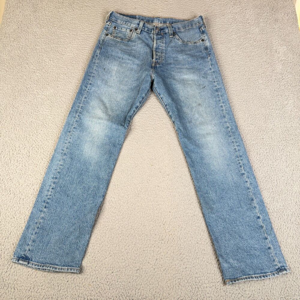LEVI'S 501 Jeans Mens 30x30 Blue Button Fly Western Workwear Streetwear Cowboy